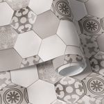 Papel de Parede Azulejos Hexagonal Bege