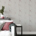 Papel de Parede Cinza com Listras Rose