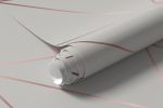 Papel de Parede Cinza com Listras Rose