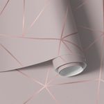 Papel de Parede Linhas Geométricas Rosê