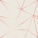 Papel de Parede Linhas Geométricas Gold Fundo Bege