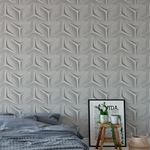 Papel de Parede Branco de Gesso 3D