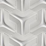 Papel de Parede Branco de Gesso 3D