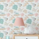 Papel de Parede Infantil Brinquedos Femininos