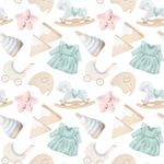 Papel de Parede Infantil Brinquedos Femininos