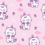 Papel de Parede Infantil Rosa com Unicórnios
