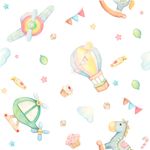 Papel de Parede Infantil Aviões e Doces