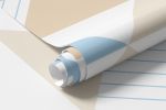 Papel de Parede Triângulos Azul com Bege