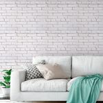 Papel de Parede Muro Tijolos Brancos