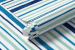 Papel de Parede Tons de Azul com Listras Assimétricas