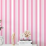 Papel de Parede Tons Rosa Listras Verticais Assimétricas