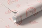 Papel de Parede Infantil Nuvens e Ramos