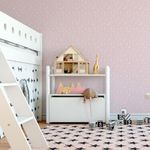 Papel de Parede Cortina de Bolinhas (Rosa Bebê)