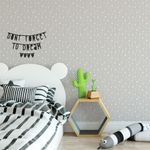 Papel de Parede Cortina de Bolinhas (Cinza)