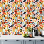 Papel de Parede Imitação de Azulejo Português