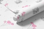 Papel de Parede Flores e Gatos