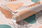 Papel de Parede Folhas Formas Abstratas Coloridas