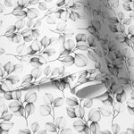 Papel de Parede Folhas Delicadas Cinzas