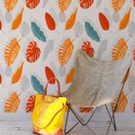 Papel de Parede Folhas Tropicais Abstratas
