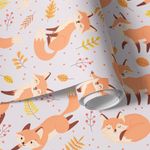 Papel de Parede Infantil Raposinhas
