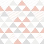 Papel de Parede Triângulos Rosa Ternura