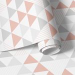 Papel de Parede Triângulos Rosa Ternura
