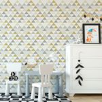 Papel de Parede Triângulos Amarelo Seco