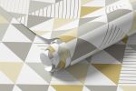 Papel de Parede Triângulos Amarelo Seco