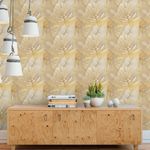 Papel de Parede Folhas Douradas