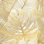Papel de Parede Folhas Douradas