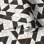 Papel de Parede Formas Geométricas com Mármore