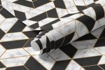 Papel de Parede Formas Geométricas com Mármore