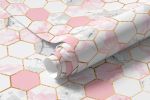 Papel de Parede Hexágonos em Tons de Rosa
