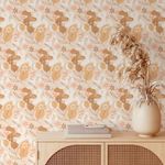 Papel de Parede Floral Em Tons Terrosos