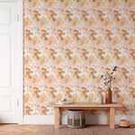 Papel de Parede Floral Em Tons Terrosos