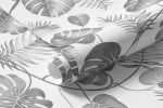 Papel de Parede Folhas Tropicais Preto e Branco