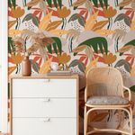 Papel de Parede Boho Floral Abstrato
