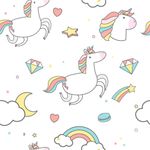 Papel de Parede Infantil Unicórnios