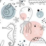 Papel de Parede Infantil Bichinhos do Mar