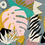 Papel de Parede Floral Costela de Adão Abstrato II