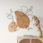 Adesivo de Parede Mulher Floral Boho