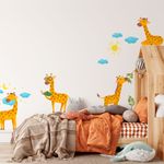 Adesivo de Parede Infantil Girafinhas Divertidas