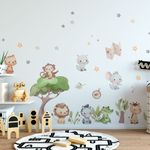Adesivo de Parede Infantil Safari Animais na Selva