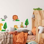 Adesivo de Parede Infantil Animais Safari