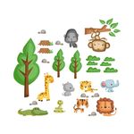 Adesivo de Parede Infantil Animais Safari