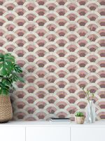 Papel de Parede Arcos Abstratos Gold Rose