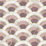 Papel de Parede Arcos Abstratos Gold Rose