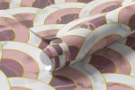 Papel de Parede Arcos Abstratos Gold Rose