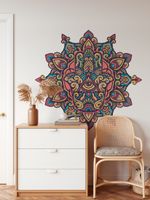 Adesivo de Parede Mandala Hamsa Mão de Fátima