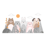 Adesivo de Parede Infantil Animais